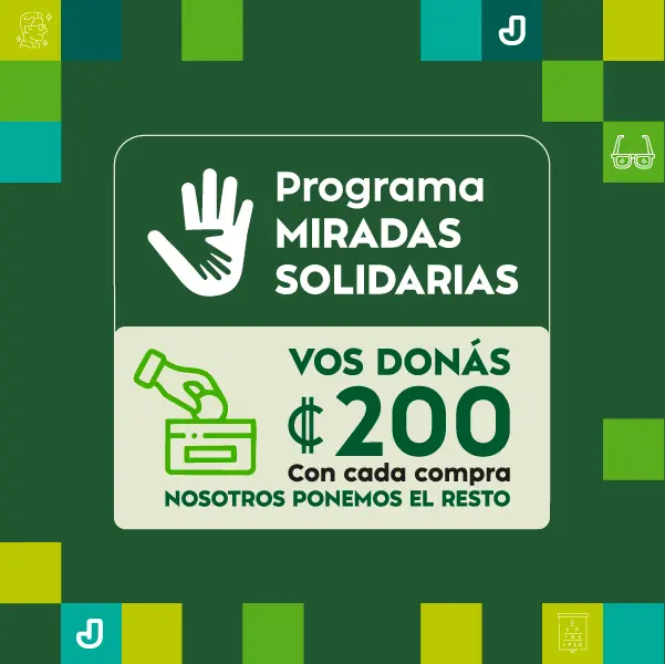 Programa Miradas Solidarias Vos donás 200 colones con cada compra. Nosotros ponemos en resto.